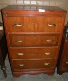 VINTAGE 4-DRAWER CHEST OF DRAWERS - WILL NOT SHIP