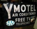 DOUBLE-SIDED Y MOTEL METAL SIGN - WILL NOT SHIP