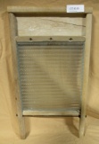 VINTAGE WOOD/GLASS WASHBOARD - WILL NOT SHIP