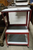 VTG. METAL/WOOD ROLLING CART - WILL NOT SHIP