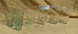 7 ASSORTED GLASS COCA-COLA GLASSES