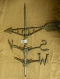 ROBBINS CAST ALUMINUM WEATHER VANE - SOME DAMAGE