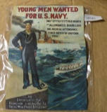 YOUNG MEN WANTED FOR U.S. NAVY POSTER
