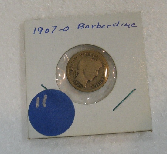 1907-O BARBER DIME