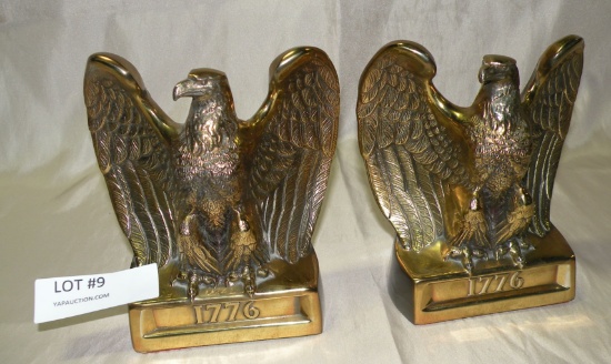 PAIR PHILADELPHIA MFG. CO. EAGLE BOOKENDS