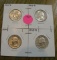 1941-D, 1943-D, 1944, 1945-D SILVER WASHINGTON QUARTERS - 4 TIMES MONEY