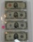 1928-E RED SEAL, 1934-B, C, D SILVER CERTIFICATES - ALL 5 DOLLAR - 4 TIMES MONEY