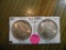 1885, 1890 MORGAN SILVER DOLLARS - 2 TIMES MONEY