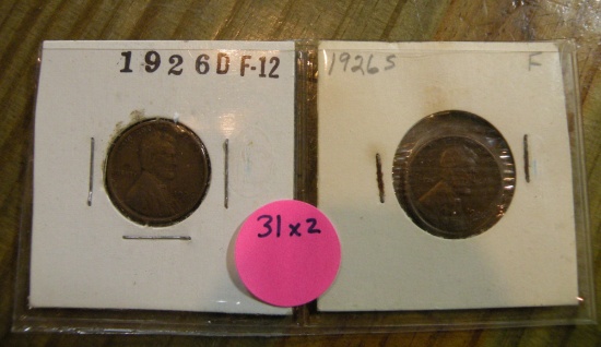 1926-D, 1926-S LINCOLN WHEAT PENNIES - 2 TIMES MONEY