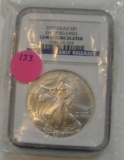 2007 SILVER EAGLE ONE DOLLAR COIN - GRADED GEM UNCIRCULATED