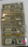 19 ONE DOLLAR STAR NOTE SILVER CERTIFICATES