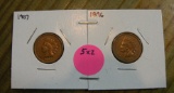 1896, 1907 INDIAN HEAD PENNIES - 2 TIMES MONEY