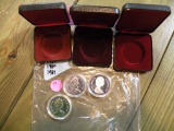 3 CANADA PROOF DOLLARS W/BOXES - 1979, 1980, 1981