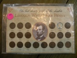 LAST 20 YEARS OF LINCOLN WHEAT PENNY COLLECTION BOARD - 1939-1958