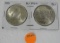 1922, 1923 SILVER PEACE DOLLARS - 2 TIMES MONEY