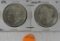 1896, 1921-D MORGAN SILVER DOLLARS - 2 TIMES MONEY