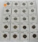 20 CANADA ONE CENT COINS - 1927-1953