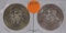 2 - 1960 MEXICO SILVER DIEZ PESOS COINS - 2 TIMES MONEY