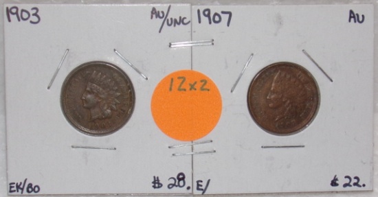 1903, 1907 INDIAN HEAD PENNIES - 2 TIMES MONEY