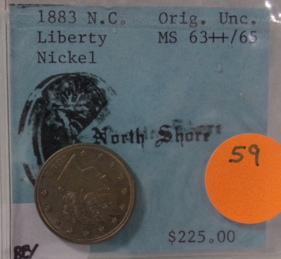 1883 LIBERTY V NICKEL - NO CENTS