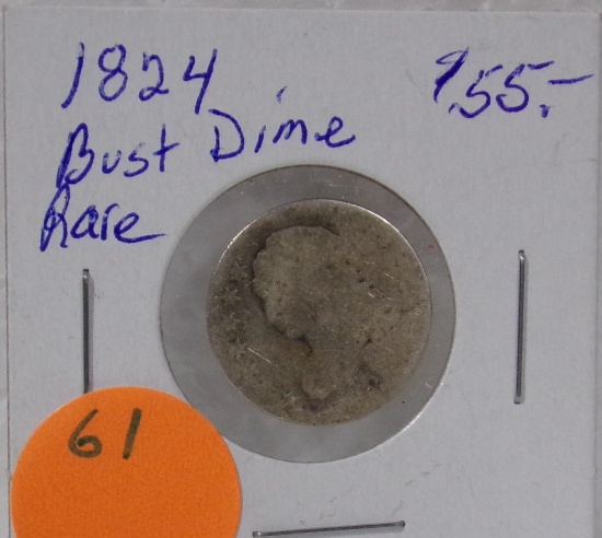 1824 CAPPED BUST DIME