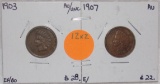 1903, 1907 INDIAN HEAD PENNIES - 2 TIMES MONEY