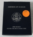 1987 GOLD PLATED SILVER EAGLE DOLLAR W/BOX