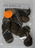 BAG OF 50 ASSORTED INDIAN HEAD PENNIES