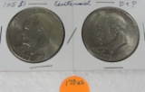 1976, 1976-D EISENHOWER BICENTENNIAL DOLLARS - 2 TIMES MONEY