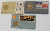 3 FIRST DAY OF ISSUE COMMEMORATIVE SETS - 1974, 1975, 1976