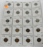 20 CANADA ONE CENT COINS - 1927-1953