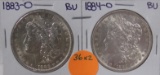 1883-O, 1884-O MORGAN SILVER DOLLARS - 2 TIMES MONEY