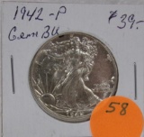 1942 WALKING LIBERTY HALF DOLLAR