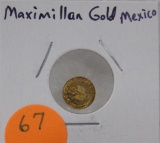 MEXICO MAXIMILIAN MINIATURE GOLD COIN