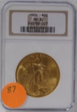 1924 ST. GAUDENS 20 DOLLAR DOUBLE EAGLE GOLD COIN - GRADED MS62