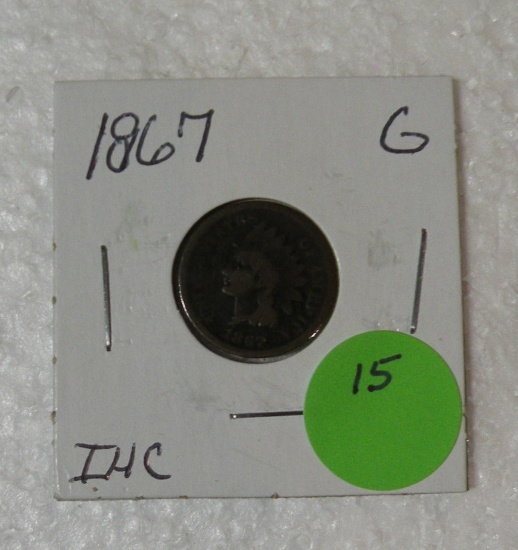 1867 INDIAN HEAD PENNY