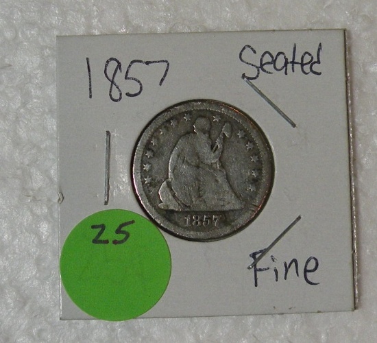 1857 SEATED LIBERTY QUARTER