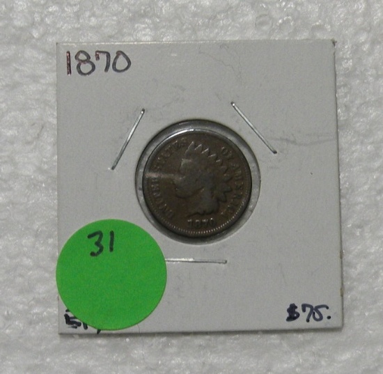 1870 INDIAN HEAD PENNY