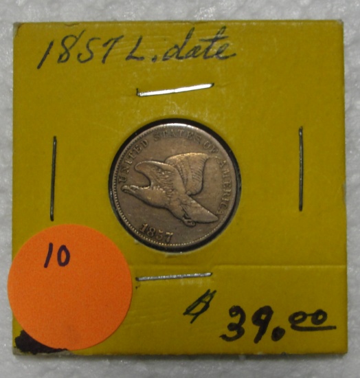 1857 LARGE DATE FLYING EAGLE CENT