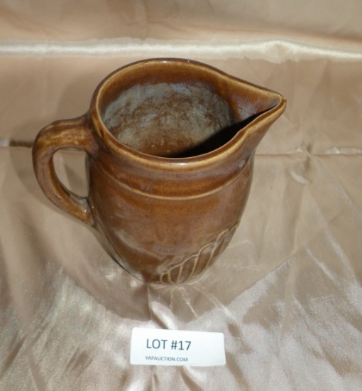 MONMOUTH POTTERY BROWN STONEWARE PITCHER