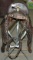 ANTIQUE LEATHER BRONC SADDLE W/SHOW HALTER, BIT - WILL NOT SHIP