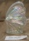 FENTON CLEAR/OPALESCENT GLASS BUTTERFLY FIGURINE