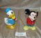 CERAMIC DONALD DUCK, MICKEY MOUSE COIN BANKS - JAPAN