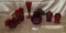 7 PCS. RED WESTMORELAND GLASS ITEMS