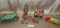 7 ASSORTED OLDER TIN TOY VEHICLES, PARTS - MOSTLY JAPAN