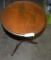 ROUND WOODEN PLANT STAND/LAMP TABLE - WILL NOT SHIP