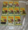 10 LESNEY MATCHBOX SUPERFAST DIECAST METAL TOYS W/PACKAGES