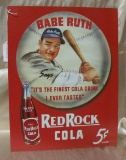 SINGLE-SIDED RED ROCK COLA/BABE RUTH TIN SIGN