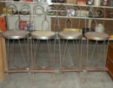 SET OF 4 TALL ICE CREAM PARLOR CHAIRS - WILL NOT SHIP