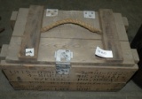 WOODEN MORTAR AMMUNITION SHIPPING CRATE - WILL NOT SHIP